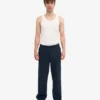 Pantalones de chándal orgánicos de corte recto - Azul marino