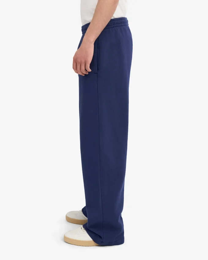 Pantalones de chándal orgánicos de corte recto - Azul petróleo
