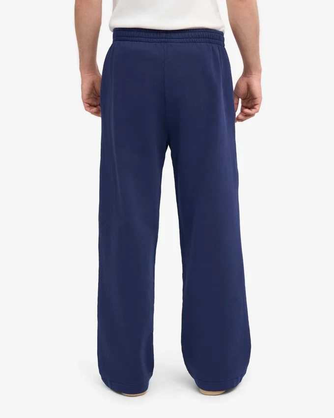 Pantalones de chándal orgánicos de corte recto - Azul petróleo