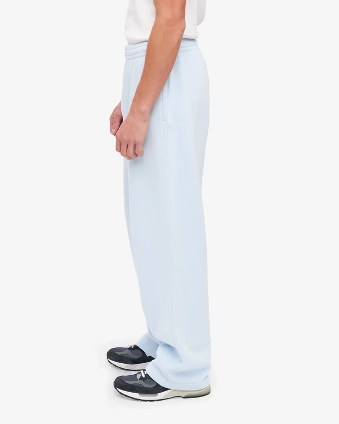 Pantalones de chándal orgánicos de corte recto - Azul polar
