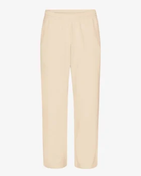 Pantalones de chándal orgánicos de corte recto - Blanco marfil