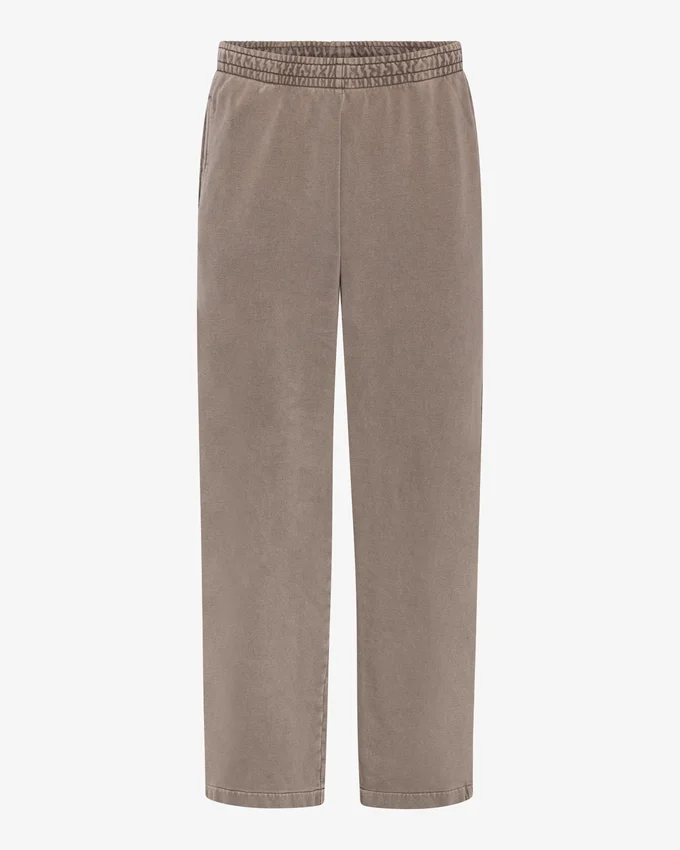 Pantalones de chándal orgánicos de corte recto - Caqui desgastado