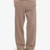 Pantalones de chándal orgánicos de corte recto - Caqui desgastado