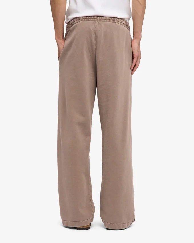 Pantalones de chándal orgánicos de corte recto - Caqui desgastado
