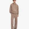 Pantalones de chándal orgánicos de corte recto - Caqui desgastado
