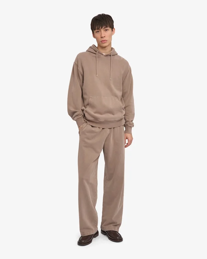 Pantalones de chándal orgánicos de corte recto - Caqui desgastado