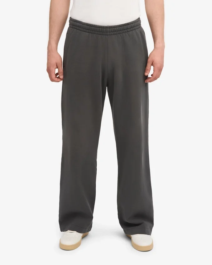 Pantalones de chándal orgánicos de corte recto - Gris lava