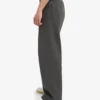 Pantalones de chándal orgánicos de corte recto - Gris lava