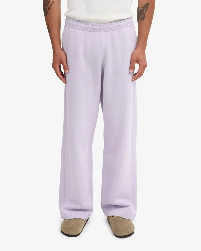 Pantalones de chándal orgánicos de corte recto - Lavanda suave
