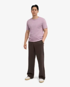 Pantalones de chándal orgánicos de corte recto – Marrón café