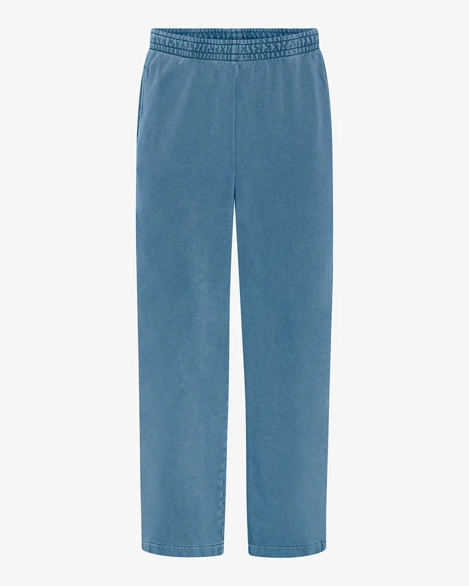Pantalones de chándal orgánicos de corte recto - Índigo descolorido