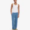 Pantalones de chándal orgánicos de corte recto - Índigo descolorido