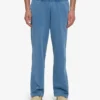 Pantalones de chándal orgánicos de corte recto - Índigo descolorido