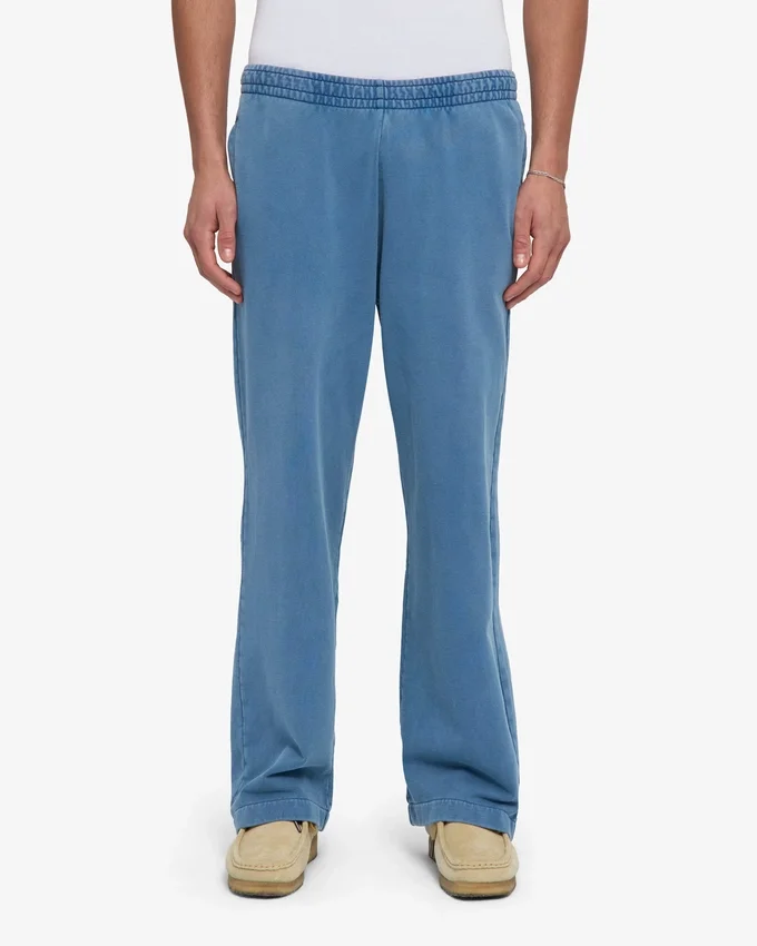Pantalones de chándal orgánicos de corte recto - Índigo descolorido