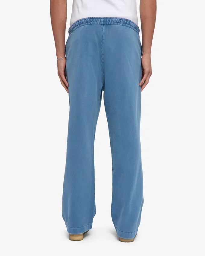 Pantalones de chándal orgánicos de corte recto - Índigo descolorido