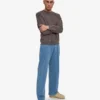Pantalones de chándal orgánicos de corte recto - Índigo descolorido