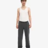 Pantalones de chándal orgánicos de corte recto - Negro descolorido