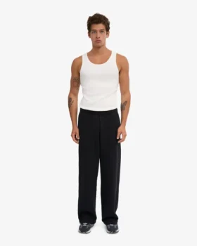 Pantalones de chándal orgánicos de corte recto – Negro intenso