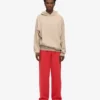 Pantalones de chándal orgánicos de corte recto - Rojo mandarina