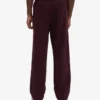 Pantalones de chándal orgánicos de corte recto - Rojo sangre