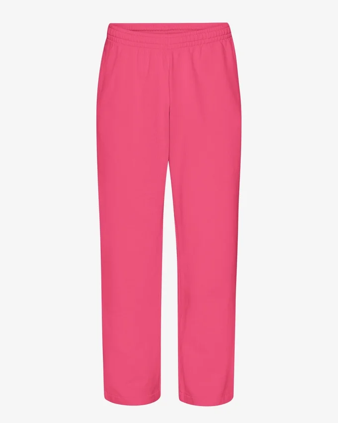 Pantalones de chándal orgánicos de corte recto - Rosa chicle