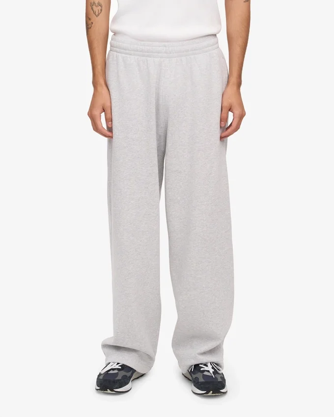 Pantalones de chándal orgánicos de corte recto - Snow Melange