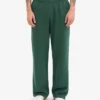 Pantalones de chándal orgánicos de corte recto - Verde esmeralda