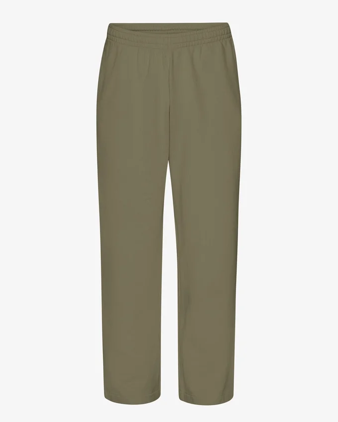Pantalones de chándal orgánicos de corte recto - Verde oliva apagado