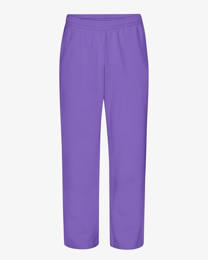 Pantalones de chándal orgánicos de corte recto - Violeta ultra