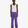 Pantalones de chándal orgánicos de corte recto - Violeta ultra