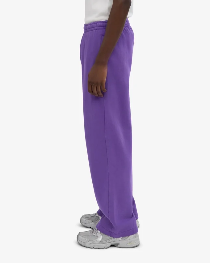 Pantalones de chándal orgánicos de corte recto - Violeta ultra