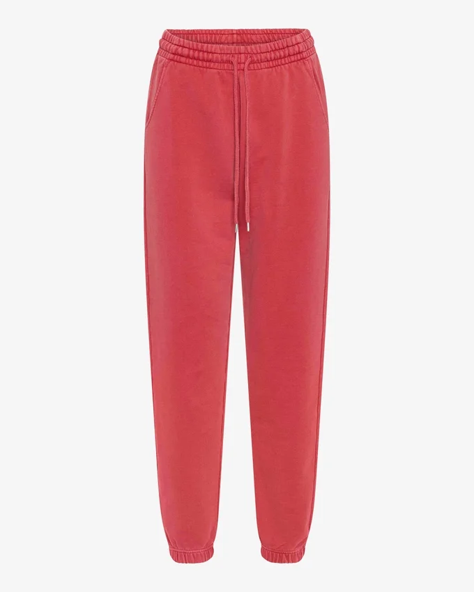 Pantalones de chándal orgánicos - Rojo descolorido