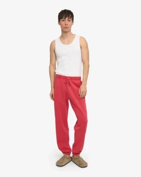 Pantalones de chándal orgánicos – Rojo descolorido