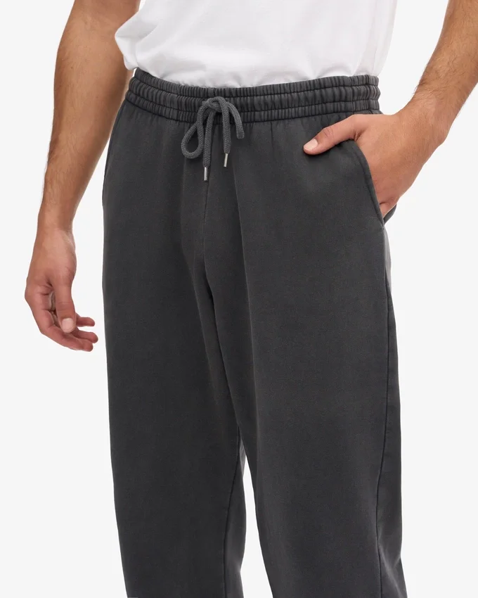 Pantalones de chándal de algodón orgánico - Negro descolorido