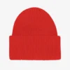 Sombrero de lana merina - Rojo mandarina