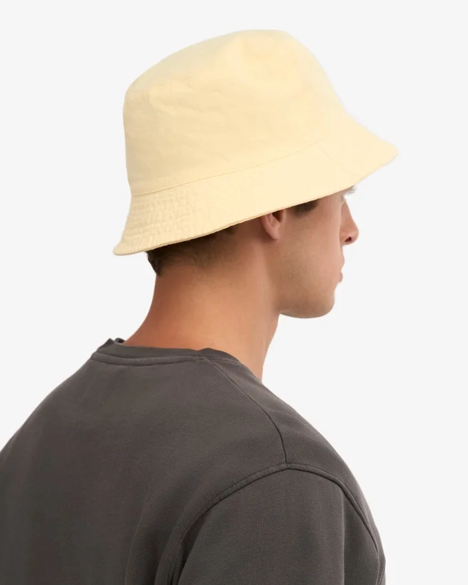 Sombrero de pescador de algodón orgánico - Amarillo suave