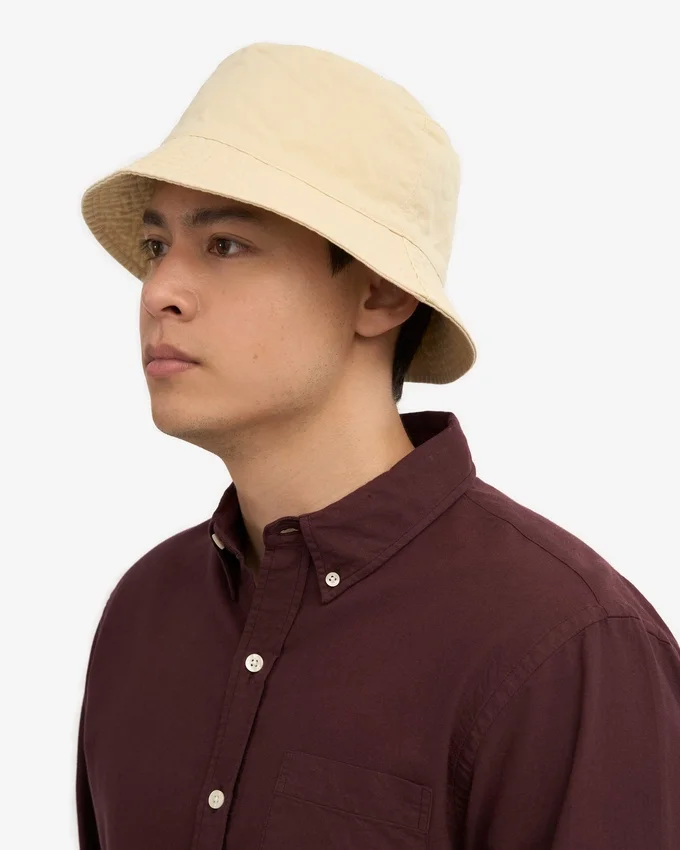 Sombrero de pescador de algodón orgánico - Blanco marfil