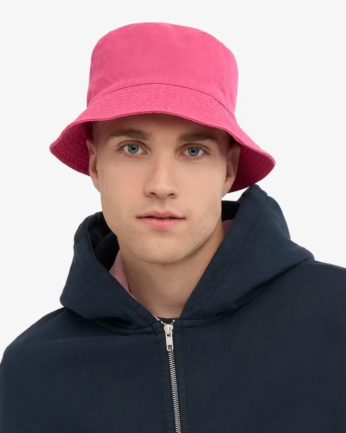 Sombrero de pescador de algodón orgánico - Rosa chicle