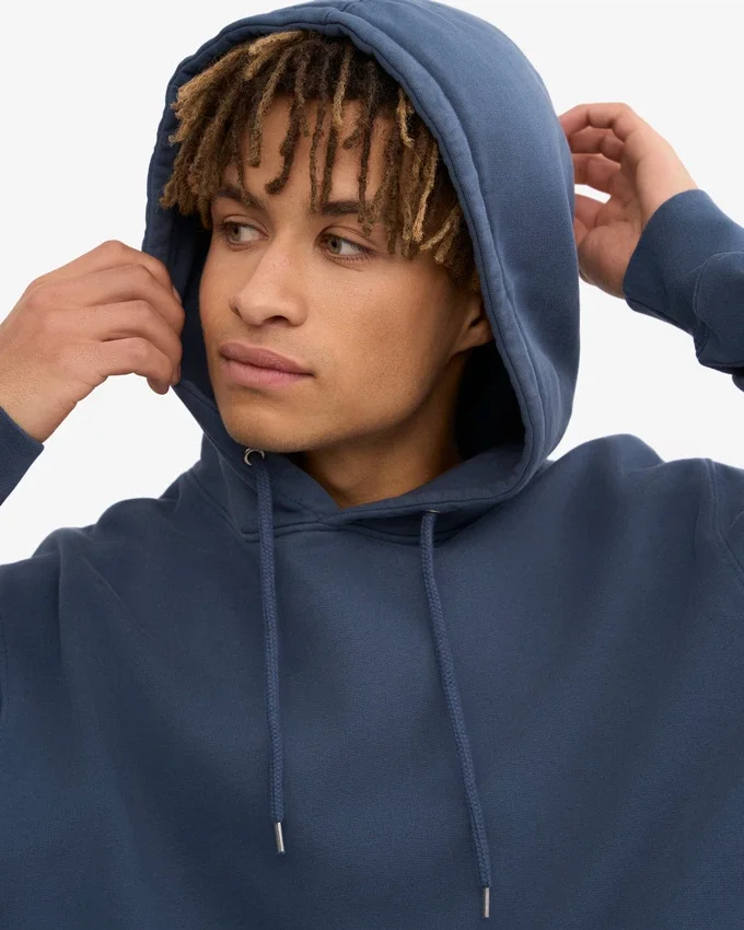Sudadera con capucha Classic Organic - Azul petróleo
