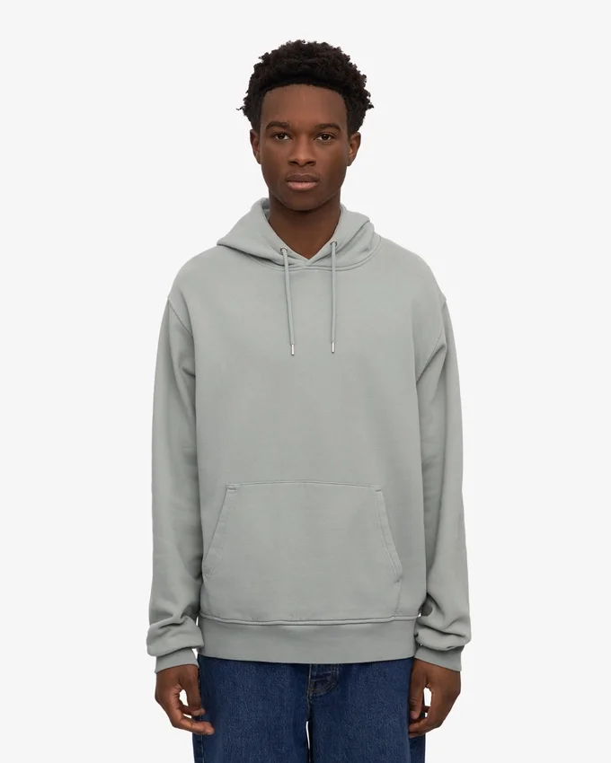 Sudadera con capucha Classic Organic de algodón orgánico - Azul acero