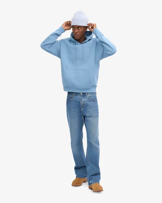 Sudadera con capucha Classic Organic de algodón orgánico — Azul mar
