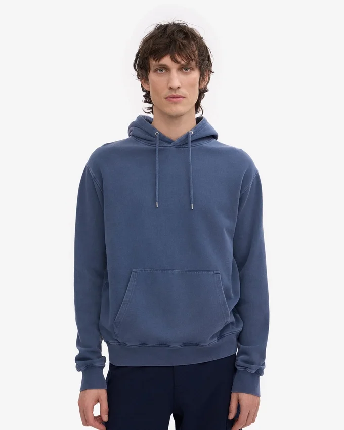 Sudadera con capucha Classic Organic de algodón orgánico - Azul Neptuno