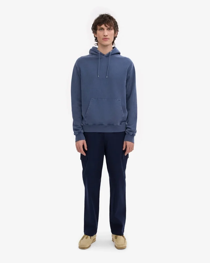 Sudadera con capucha Classic Organic de algodón orgánico - Azul Neptuno