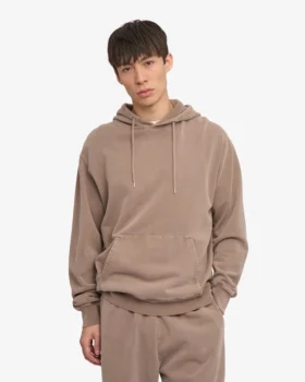 Sudadera con capucha Classic Organic de algodón orgánico – Caqui descolorido