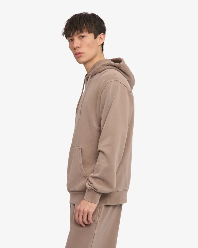 Sudadera con capucha Classic Organic de algodón orgánico - Caqui descolorido
