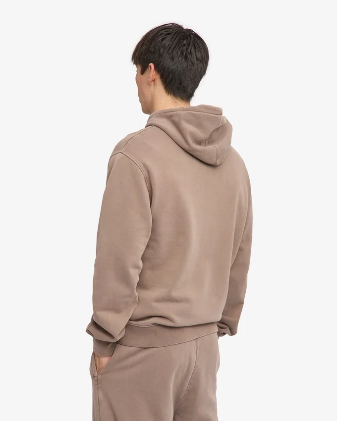 Sudadera con capucha Classic Organic de algodón orgánico - Caqui descolorido
