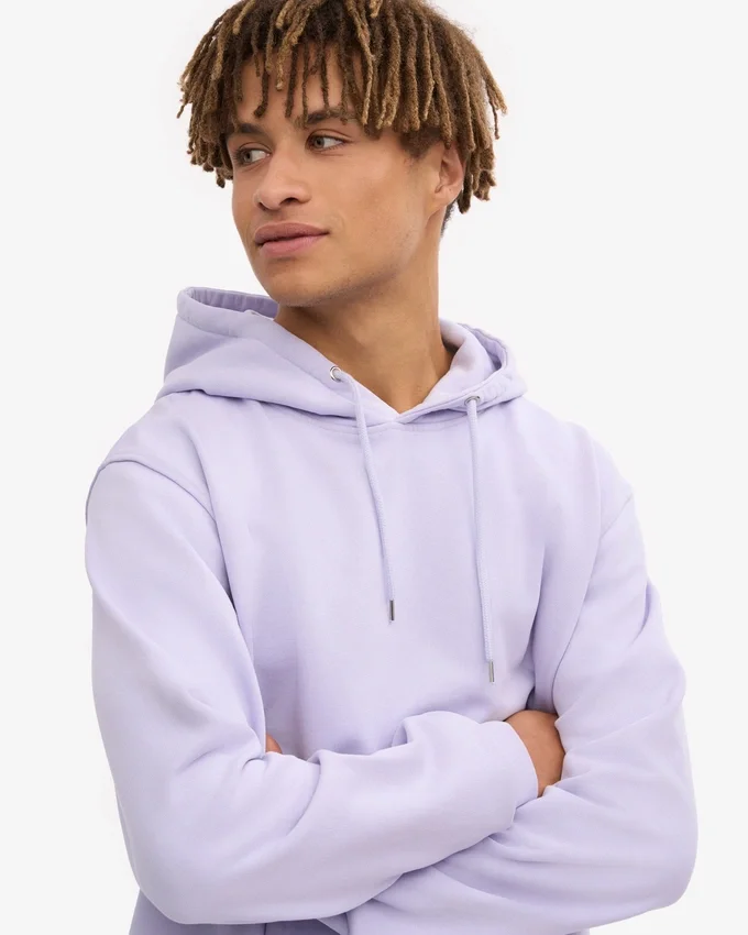 Sudadera con capucha Classic Organic de algodón orgánico - Lavanda suave