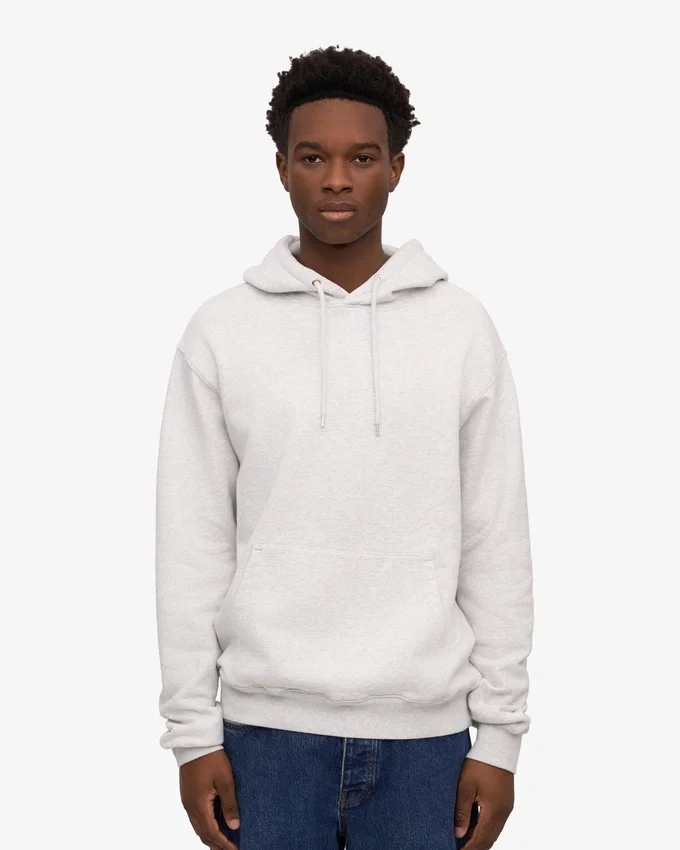 Sudadera con capucha Classic Organic de algodón orgánico - Mezcla de colores nieve