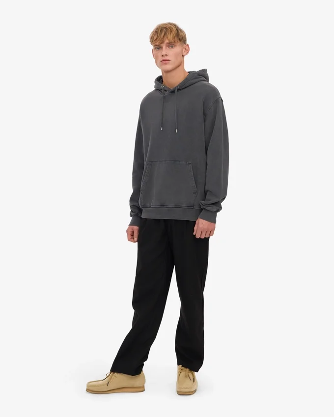 Sudadera con capucha Classic Organic de algodón orgánico - Negro descolorido