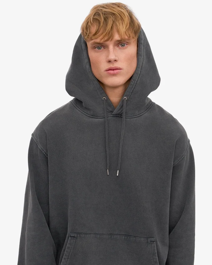 Sudadera con capucha Classic Organic de algodón orgánico - Negro descolorido